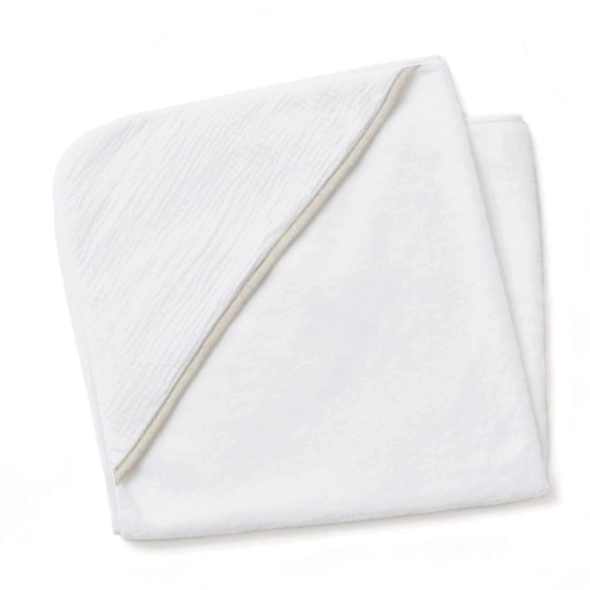 inousa Organic Baby Hooded Towel and Bath Mitt Set